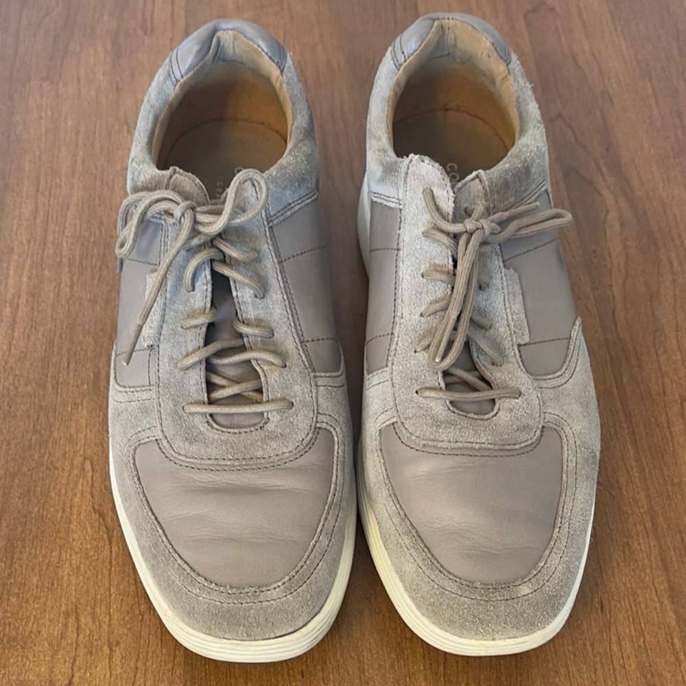 Cole Haan Men's Grand OS Gray Casual Leather & Suede Sneakers